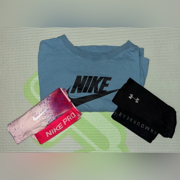 Nike Other - NIKE BUNDLE- Set of 3 Girls Nike T-shirt & spandex & under armour spandex
